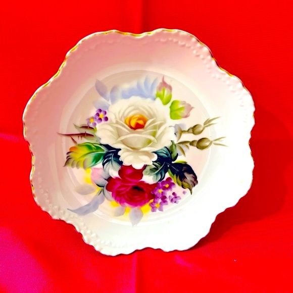 Lefton USA Other - 4 Lefton China Hand Painted Rose Decorative Plate 4 Different Roses Plates